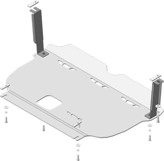 Защита алюминиевая Мотодор усиленная для картера и КПП Hyundai Tucson III 2015-2018, 2018-2021. Артикул 31001
