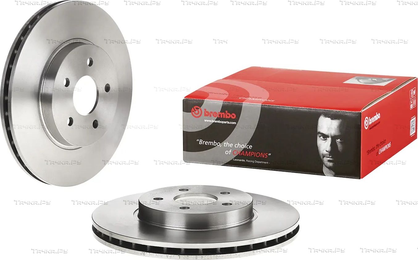 Тормозной диск Brembo PRIME LINE передний для Jaguar X-Type I 2001-2009. Артикул 09.8665.10