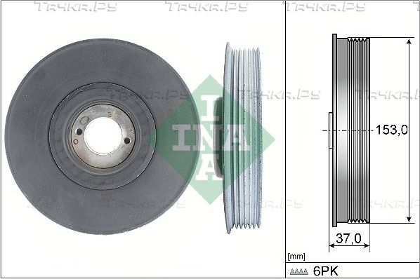 Шкив коленвала Ina для Citroen C8 I 2002-2004. Артикул 544 0039 10