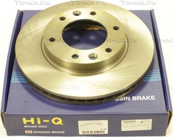 Тормозной диск Sangsin Hi-Q передний для Kia Carnival II 2006-2014. Артикул SD2030