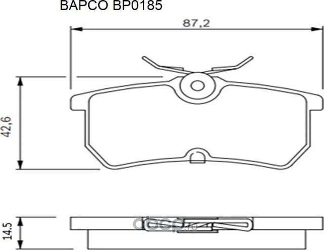 Колодки тормозные дисковые зад. FORD FIESTA V, FOCUS 98-07 (Bapco). Артикул BP0185