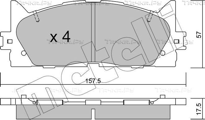 Тормозные колодки Metelli передние для Lexus ES VI 2012-2018. Артикул 22-0882-0