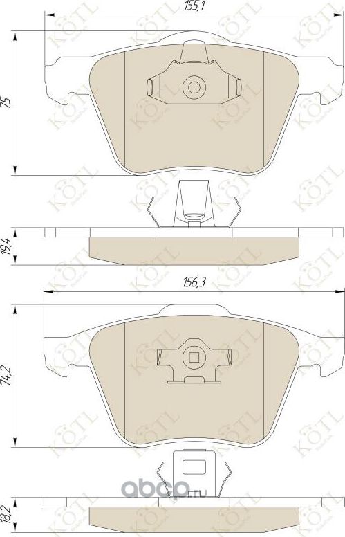 Колодки тормозные дисковые передние к-т VOLVO XC90 02> (Kotl). Артикул 1565kt