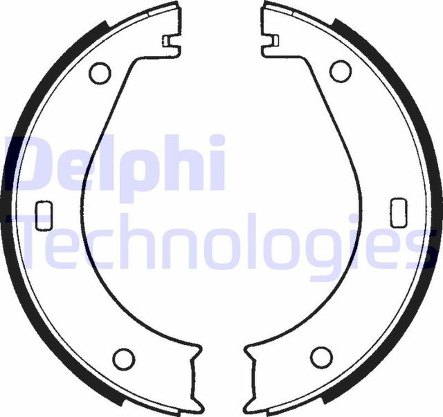 Тормозные колодки (стояночная тормозная система) Delphi задние для BMW 7 II (E32) 1986-1994. Артикул LS1573