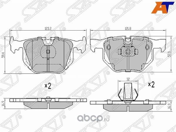 Колодки тормозные RR BMW X5 E70X5 F15X6 E71 (SAT). Артикул ST34216776937