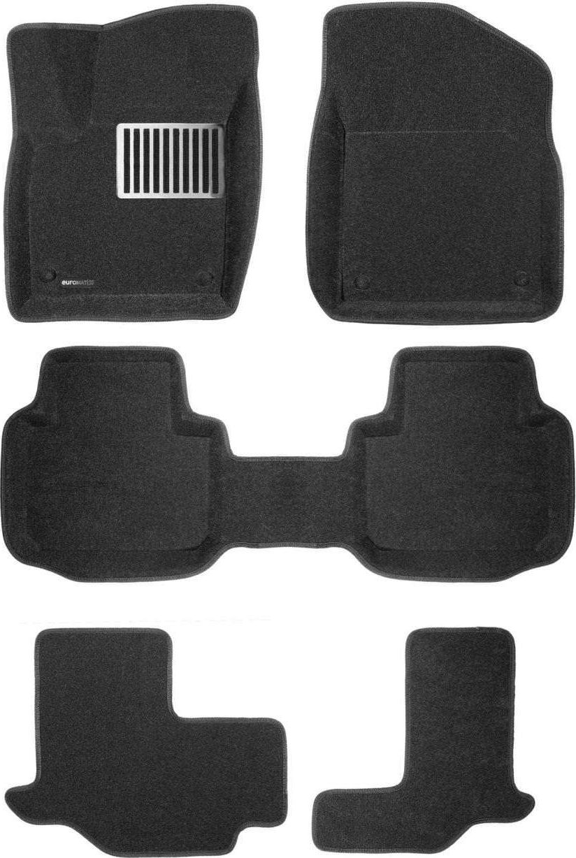 Коврики текстильные Euromat 3D Lux для салона Volkswagen Teramont (для 3-х рядного салона) 2018-2026. Артикул EM3D-005410.1