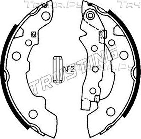 Тормозные колодки Trusting задние для Peugeot 104 1972-1988. Артикул 088.208