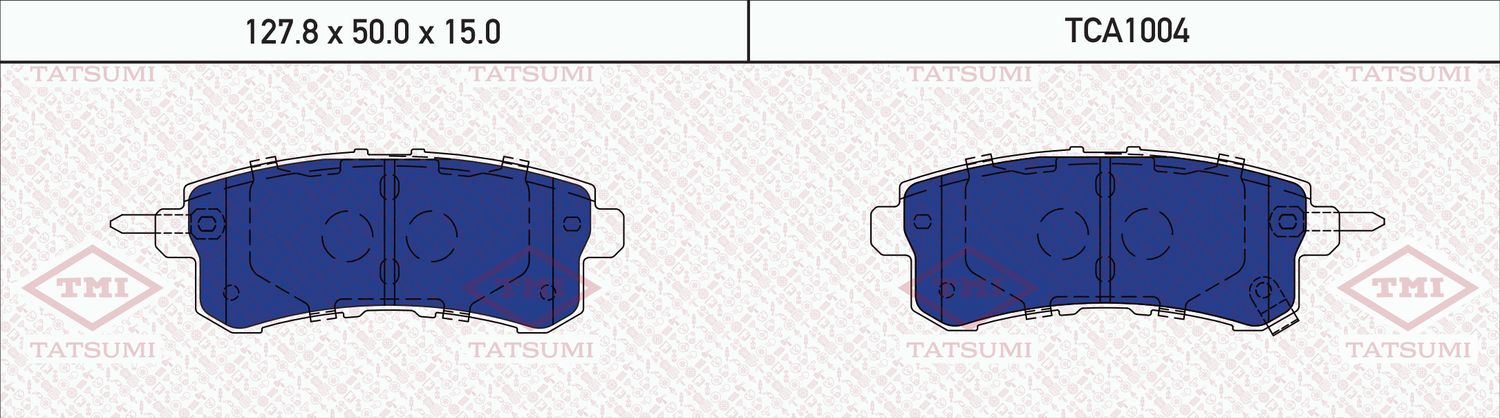 Колодки тормозные NISSAN PATROL III (Y62) 5.6 10- задн. (Tatsumi). Артикул TCA1004