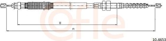 Трос ручника (тросик ручного тормоза) Cofle. Артикул 10.4653