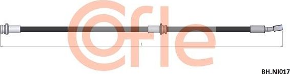Тормозной шланг Cofle передний правый для Nissan X-Trail T30 2001-2013. Артикул 92.BH.NI017