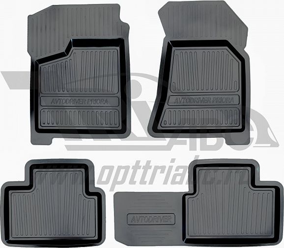 Коврики резиновые Avtodriver для салона Lada Priora 2007-2026. Артикул ADRJET007