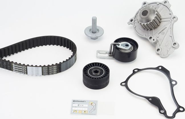 Помпа (водяной насос) с комплектом ремня ГРМ ContiTech. Артикул CT1162WP5