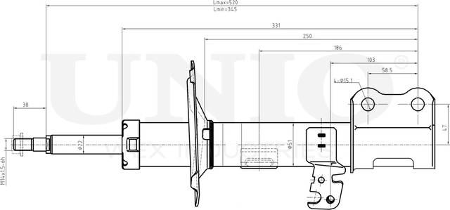 Амортизатор подвески (Unio). Артикул SAB-10294