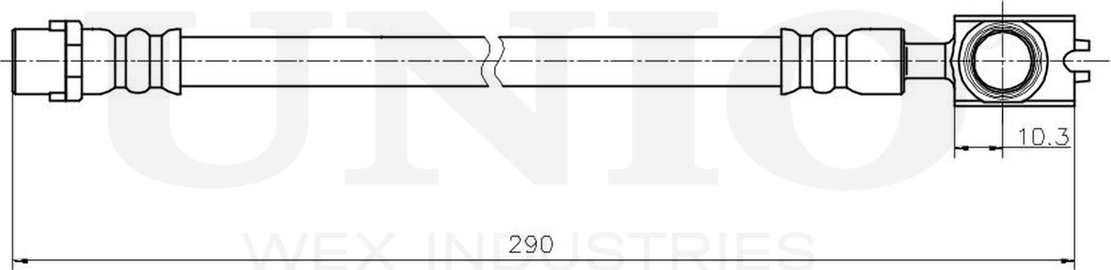 Шланг тормозной (Unio). Артикул BRH-10056