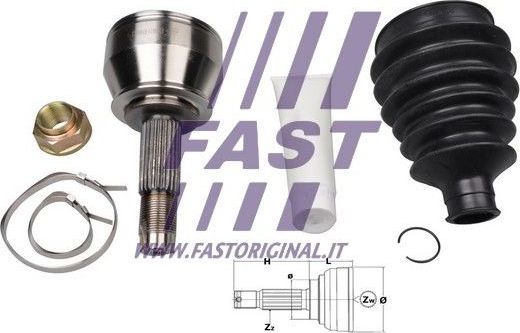 Шрус наружный (граната) Fast для Fiat Doblo I 2001-2015. Артикул FT25072K