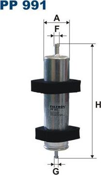 Топливный фильтр Filtron для Audi A4 IV (B8) 2007-2015. Артикул PP 991