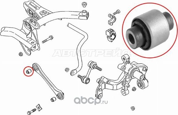САЙЛЕНТБЛОК ЗАДНЕЙ ВЕРХНЕЙ ПОПЕРЕЧНОЙ ТЯГИ ВНУТР (SAT). Артикул ST1K0501529JB1
