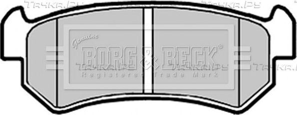 Тормозные колодки Borg & Beck задние для Daewoo Lacetti 2004-2004. Артикул BBP2146
