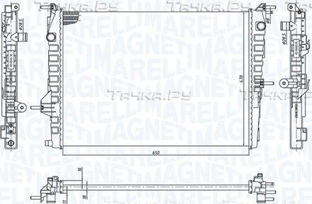 Радиатор охлаждения двигателя Magneti Marelli для Renault Fluence I 2010-2017. Артикул 350213199300