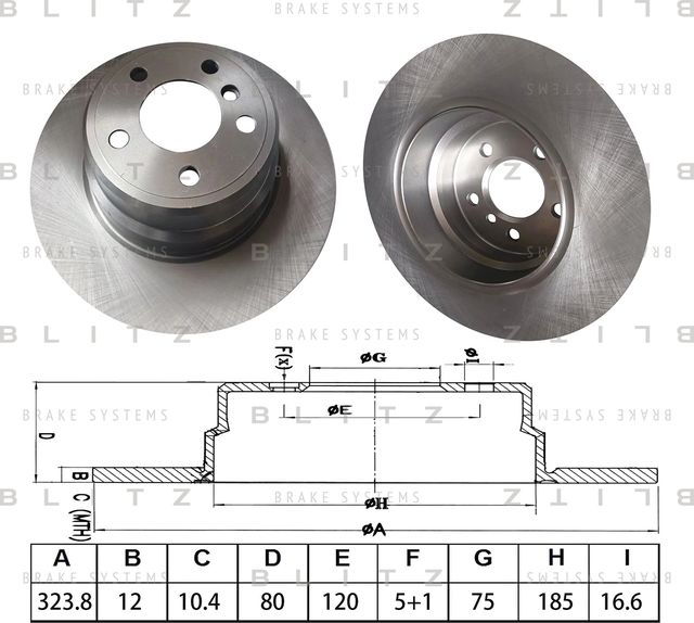 Диск тормозной (Blitz). Артикул BS0582