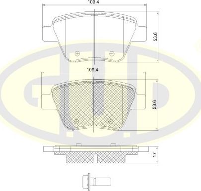 Тормозные колодки G.U.D.. Артикул GBP142000