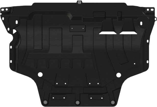 Защита Шериф (1,8 мм) (без кронштейнов) для картера и КПП Skoda Karoq 2020-2026. Артикул 21.2680 V2