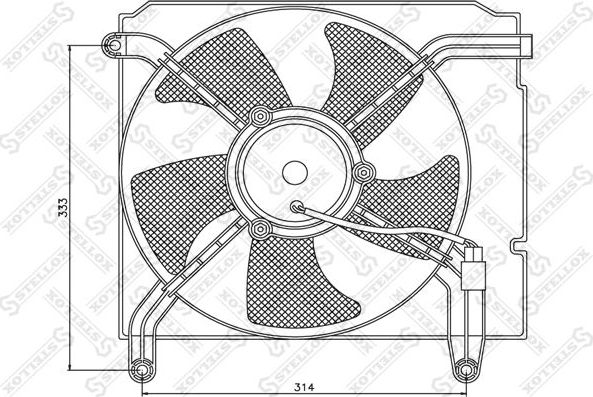Вентилятор радиатора двигателя Stellox. Артикул 29-99251-SX