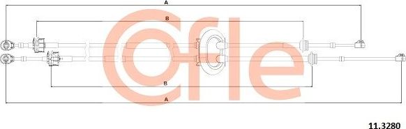 Трос переключения передач КПП Cofle для Citroen C3 II 2009-2016. Артикул 92.11.3280