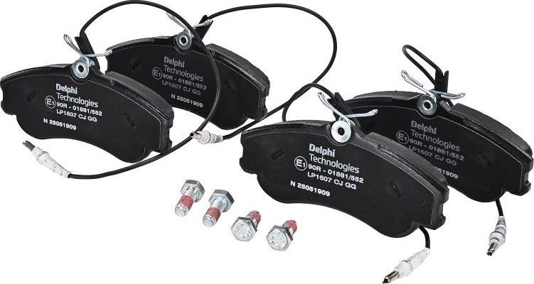 Тормозные колодки Delphi (Low-Metallic). Артикул LP1607
