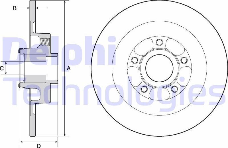 Тормозной диск Delphi. Артикул BG9138RS