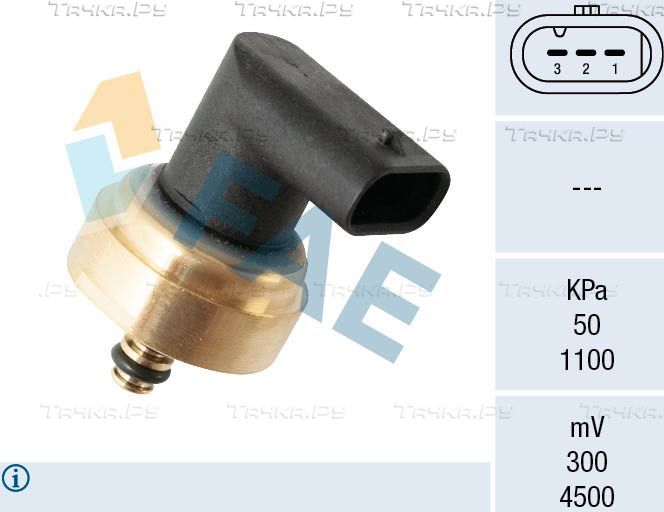 Датчик давления топлива FAE для Hyundai Tucson III 2015-2026. Артикул 15618