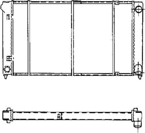 Радиатор охлаждения двигателя NRF (алюминий). Артикул 503003