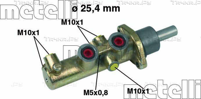 Тормозной цилиндр главный Metelli (Чугун). Артикул 05-0446
