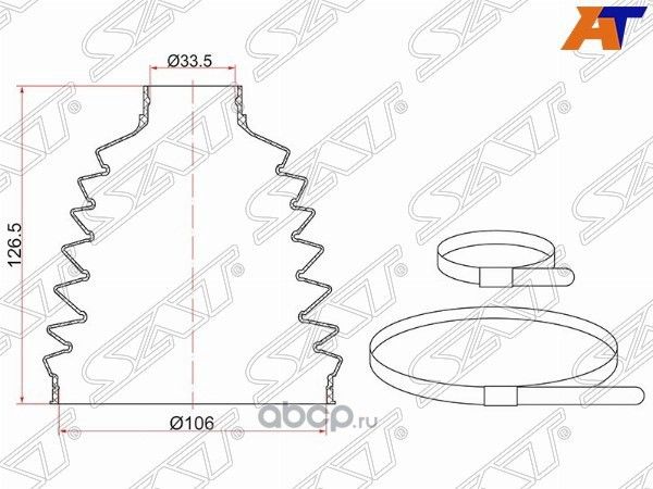Пыльник шруса наружный  FR NISSAN PATROL Y62 2 хо (SAT). Артикул BKFD016