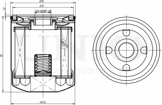 Фильтр масляный (Unio). Артикул FLT-20074