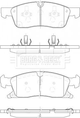 Тормозные колодки Borg & Beck. Артикул BBP2491
