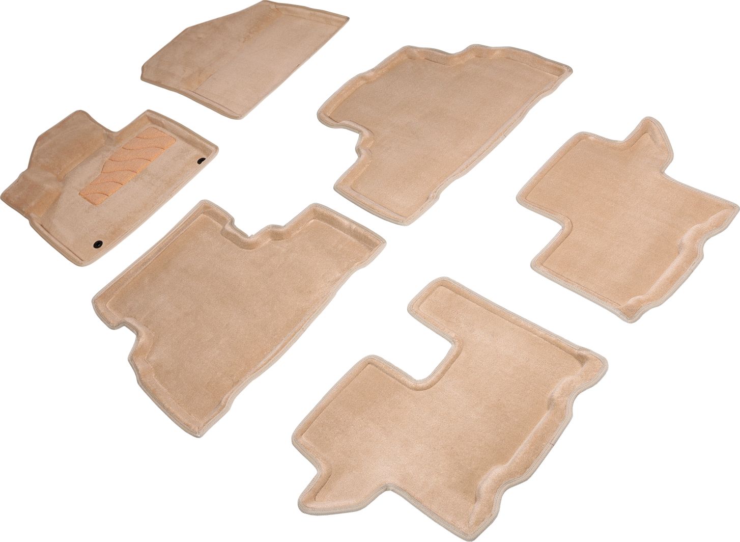 Коврики Seintex 3D ворсовые для салона Kia Sorento III Prime 2015-2026 БЕЖЕВЫЕ. Артикул 93125