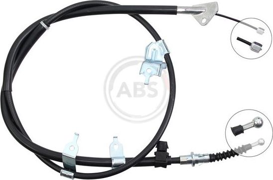 Трос ручника (тросик ручного тормоза) ABS задний правый для Toyota Yaris II 2005-2011. Артикул K18967