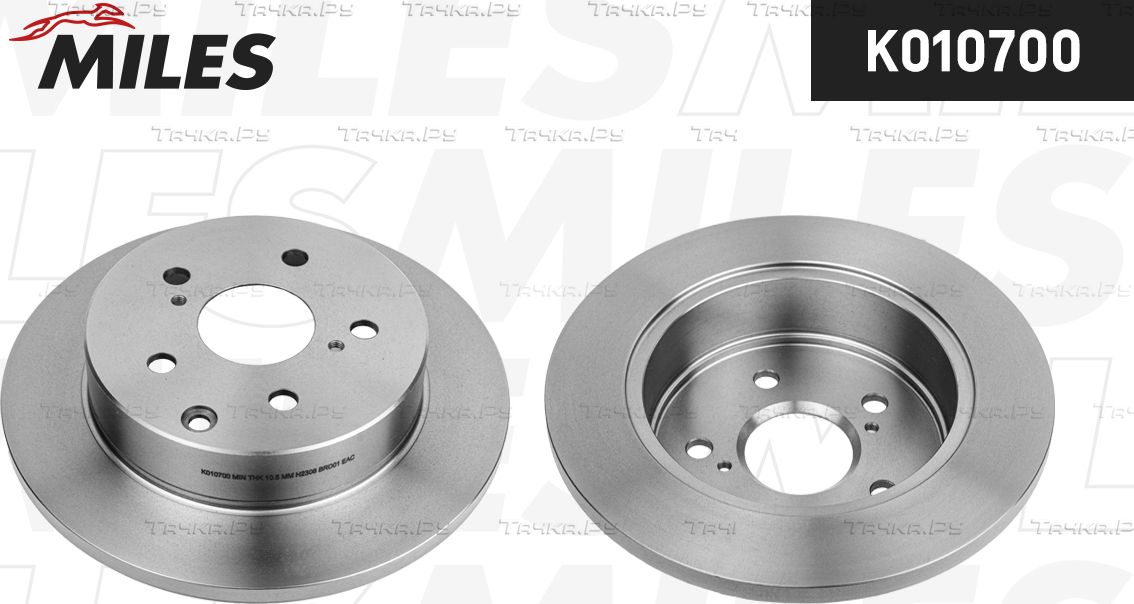 Тормозной диск Miles задний для Toyota RAV4 IV (CA40) 2012-2019. Артикул K010700