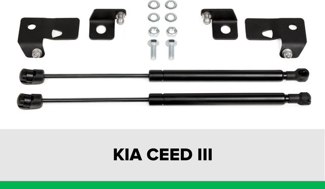 Амортизаторы (упоры) капота Pneumatic для Kia Ceed III 2018-2021 2021-2026. Артикул KU-KI-CD03-00
