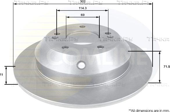 Тормозной диск Comline COATED. Артикул ADC2409