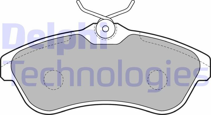 Тормозные колодки Delphi (Low-Metallic). Артикул LP1715