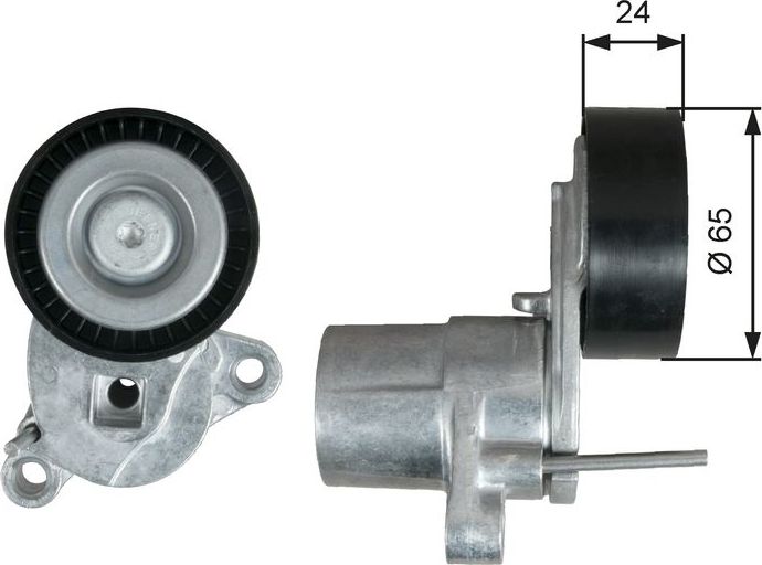 Натяжной ролик (натяжитель) приводного клинового зубчатого ремня (в сборе) Gates DriveAlign™. Артикул T39295