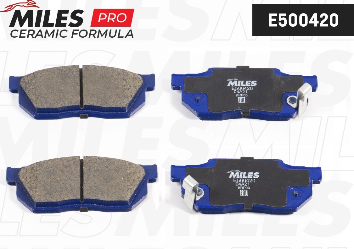 Тормозные колодки Miles (Керамика). Артикул E500420