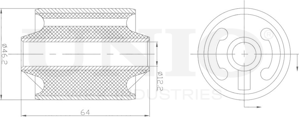 Сайлентблок рычага подвески (Unio). Артикул RMP-20123