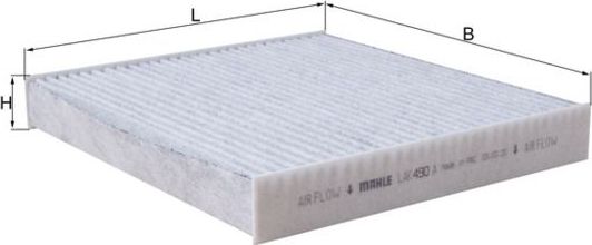 Салонный фильтр Mahle-Knecht. Артикул LAK 490 A