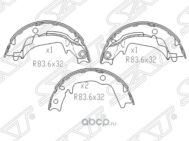 Колодки тормозные RR KIA SOUL 08- (SAT). Артикул ST583502KA00