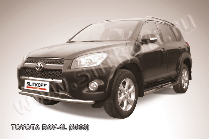Защита Slitkoff переднего бампера d57 для Toyota RAV4 III LWB 2009-2010. Артикул TR409L-012