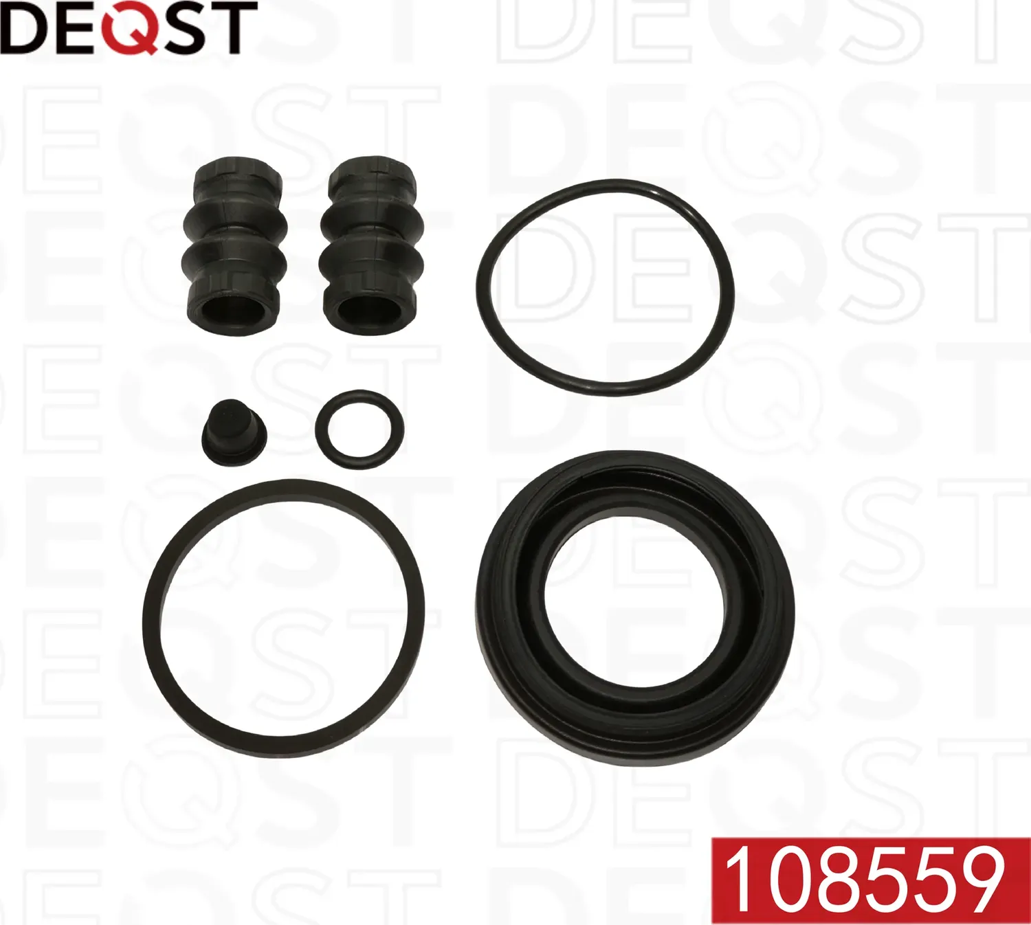 Ремкомплект тормозного суппорта заднего (для поршня O 43 mm  суппорт TRW). AUDI A4 08> / A5 07> / A6 (Deqst). Артикул 108559