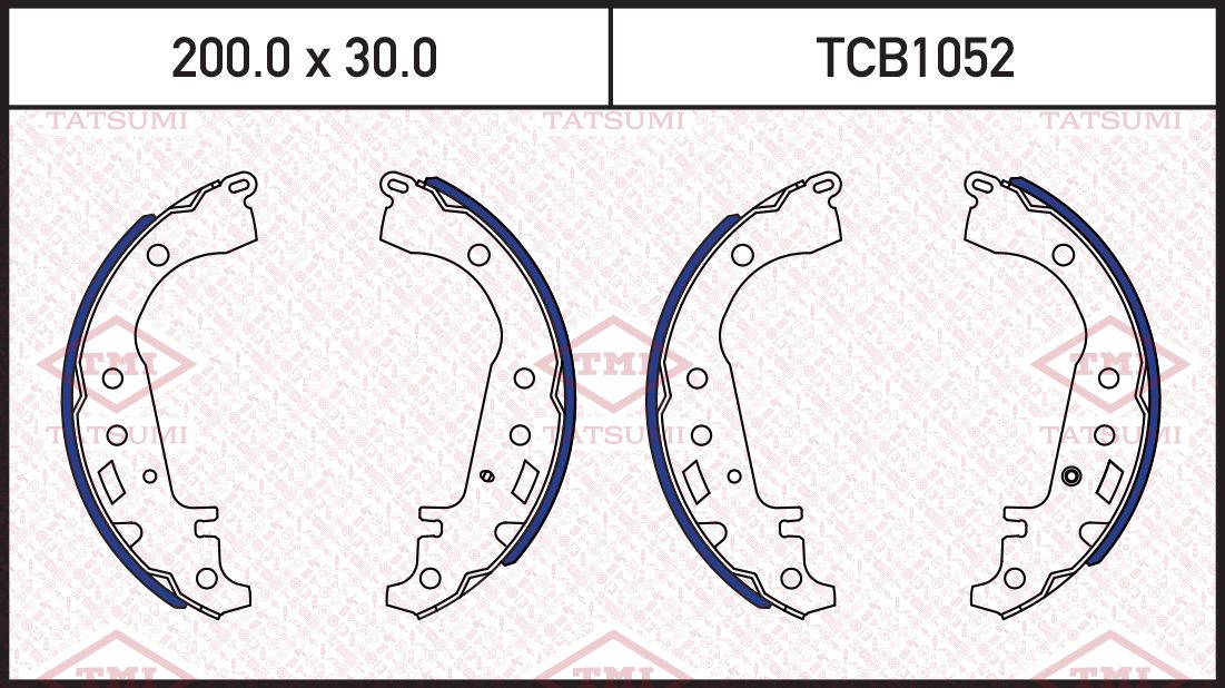 Колодки тормозные TOYOTA YARIS 99- задн. (Tatsumi). Артикул TCB1052